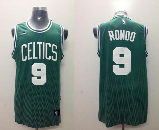Boston Celtics #9 Rajon Rondo 2013 Drift Fashion Green Jerseys