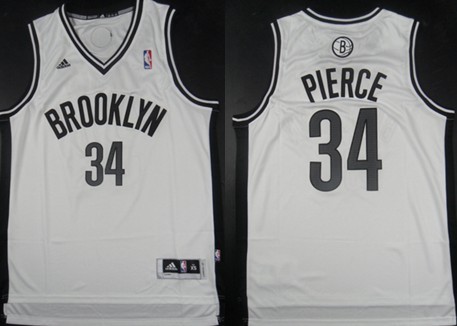 Brooklyn Nets #34 Paul Pierce White Revolution 30 Swingman Jerseys