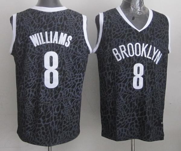 Brooklyn Nets #8 Deron Williams Black Leopard Print Fashion Jerseys