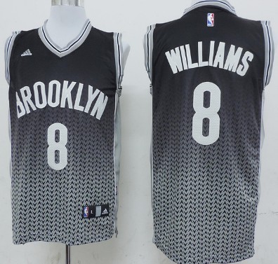 Brooklyn Nets #8 Deron Williams Black Resonate Fashion Black Jerseys
