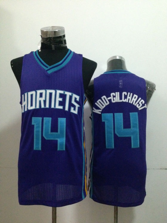 Charlotte Hornets #14 Kidd-Gilchrist Purple Throwback Swingman Jerseys