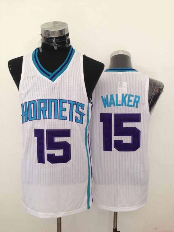 Charlotte Hornets #15 Walker White Throwback Swingman Jerseys