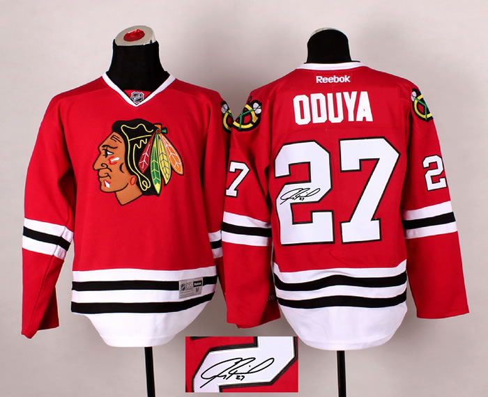 Chicago Blackhawkss #27 Johnny Oduya Red Signature Edition Jerseys