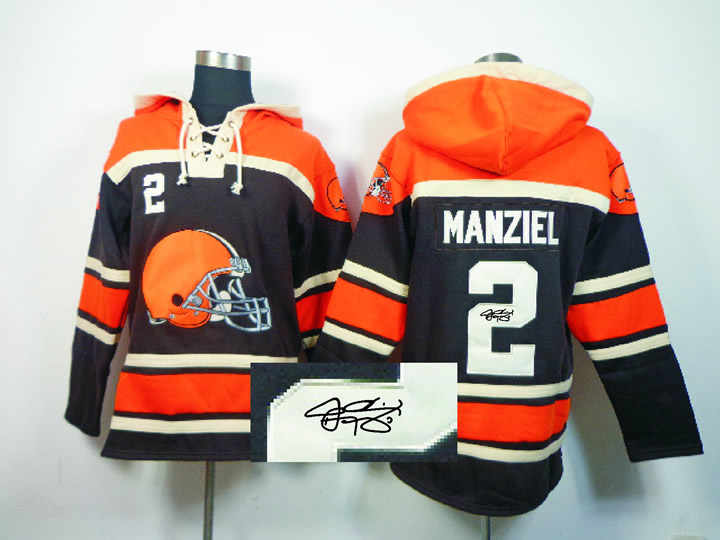 Cleveland Browns #2 Johnny Manziel Browns Signature Edition Hoodie
