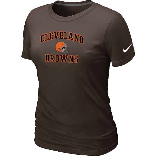 Cleveland Browns Women's Heart & Soul Brown T-Shirt