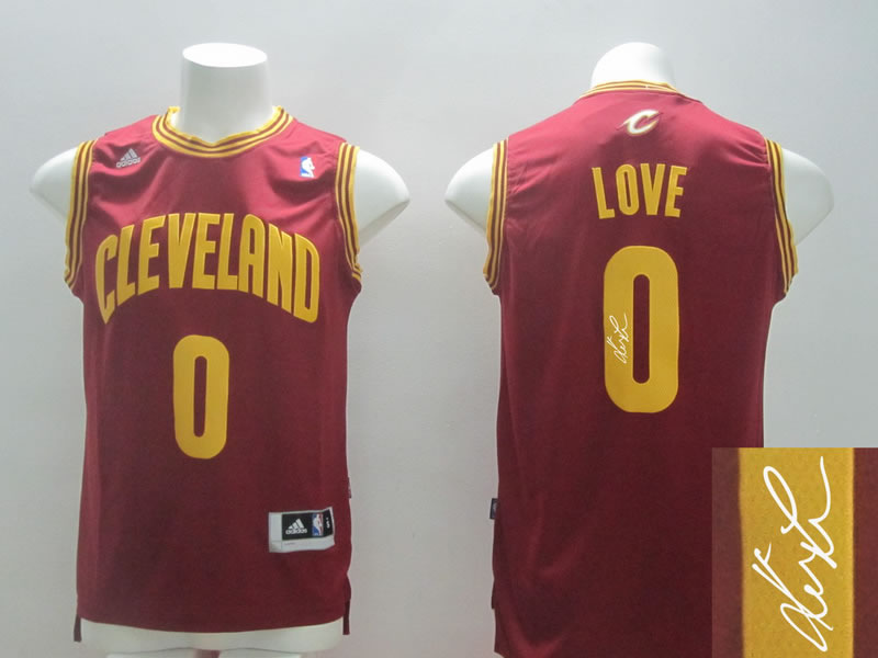 Cleveland Cavaliers #0 Love Revolution 30 Swingman Red Signature Edition Jerseys