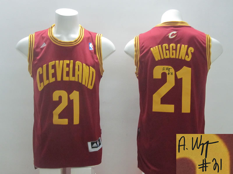 Cleveland Cavaliers #21 Andrew Wiggins Swingman Red Signature Edition Jerseys
