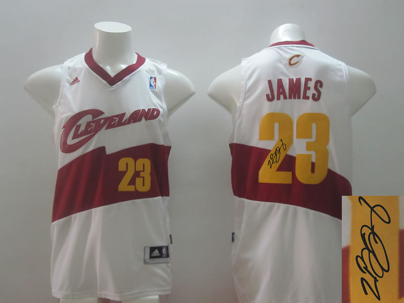 Cleveland Cavaliers #23 LeBron James 2014 Swingman White Signature Edition Jerseys