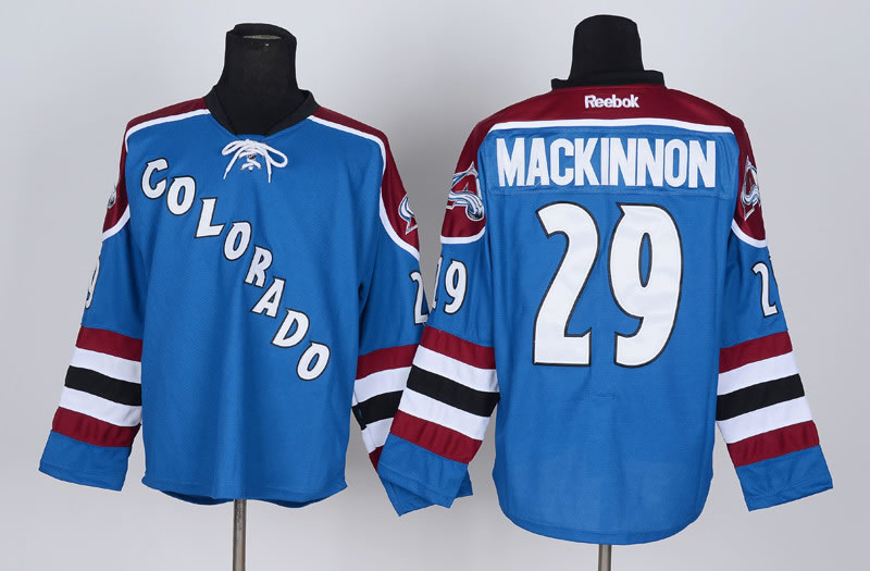 Colorado Avalanche #29 Nathan Mackinnon Blue Jerseys