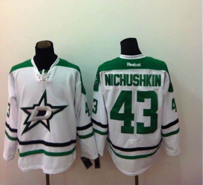 Dallas Stars #43 Nichushkin White Jerseys
