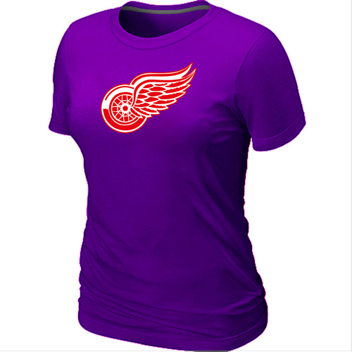 Detroit Red Wings Big & Tall Women's Logo Purple T-Shirt