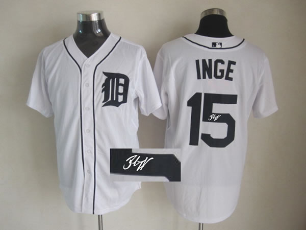 Detroit Tigers #15 Inge White Signature Edition Jerseys