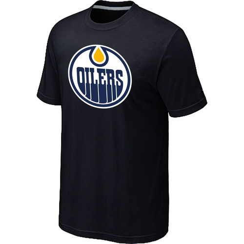 Edmonton Oilers Big & Tall Logo Black T-Shirt
