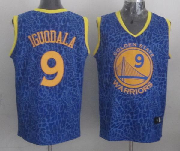 Golden State Warriors #9 Andre Iguodala Blue Leopard Fashion Jerseys