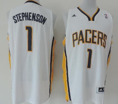Indiana Pacers #1 Lance Stephenson Revolution 30 Swingman White Jerseys