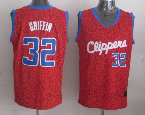 Los Angeles Clippers #32 Blake Griffin Red Leopard Fashion Jerseys