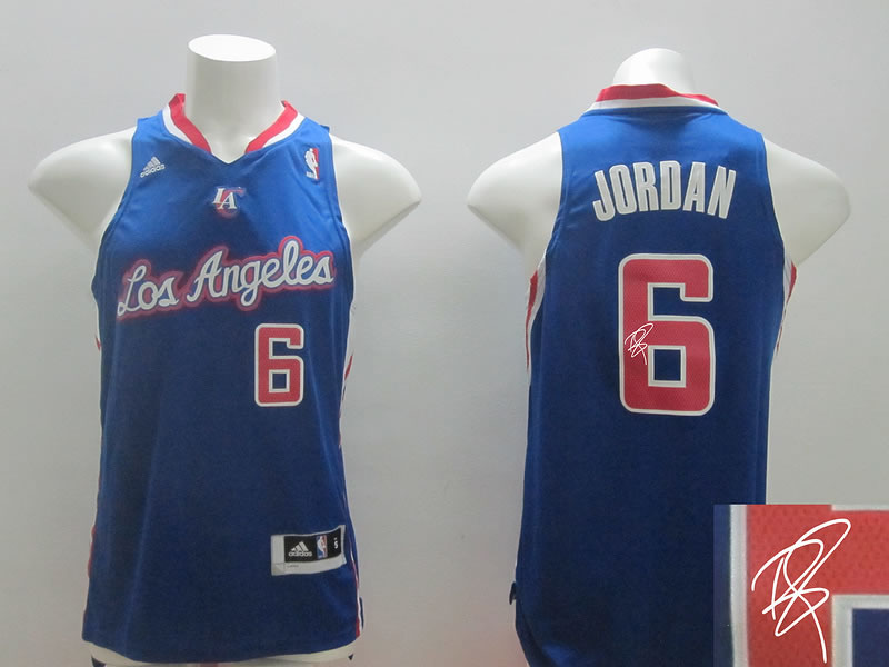 Los Angeles Clippers #6 Jordan Revolution 30 Swingman Blue Signature Edition Jerseys