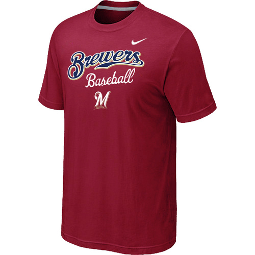 Milwaukee Brewers 2014 Home Practice T-Shirt - Red
