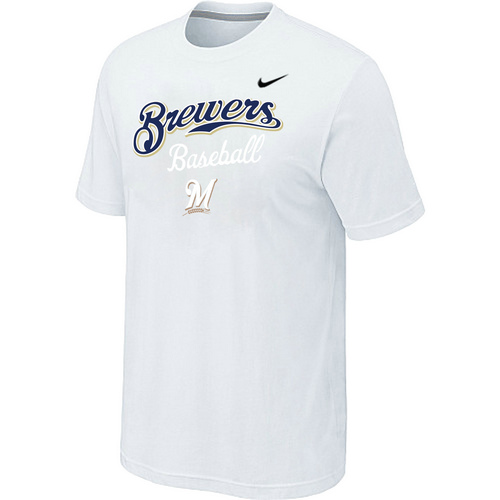 Milwaukee Brewers 2014 Home Practice T-Shirt - White