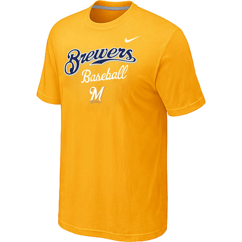 Milwaukee Brewers 2014 Home Practice T-Shirt - Yellow