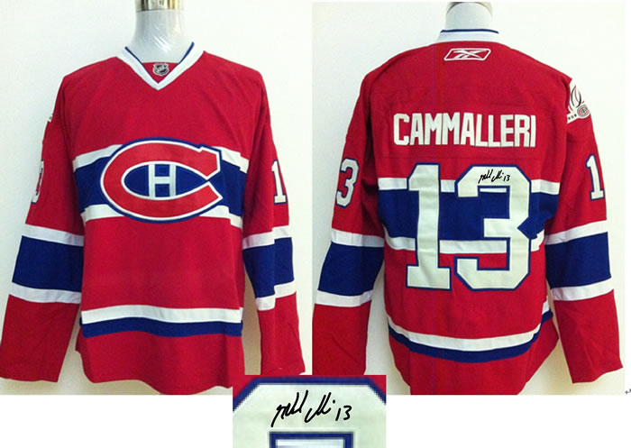 Montreal Canadiens #13 Cammalleri Red Signature Edition Jerseys