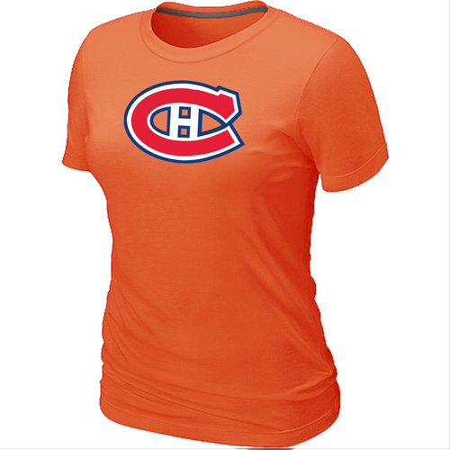 Montreal Canadiens Big & Tall Women's Logo Orange T-Shirt