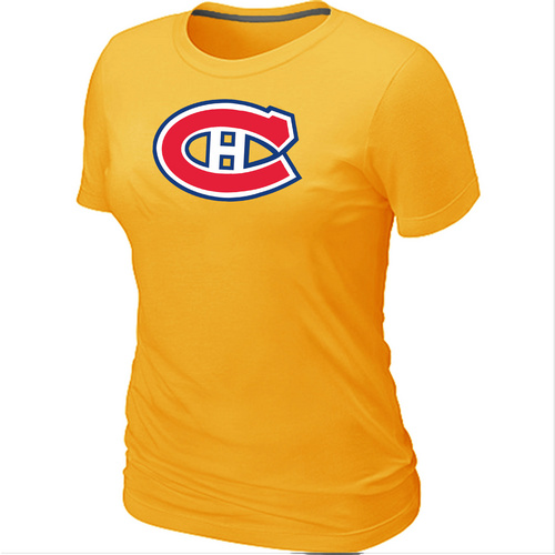 Montreal Canadiens Big & Tall Women's Logo Yellow T-Shirt
