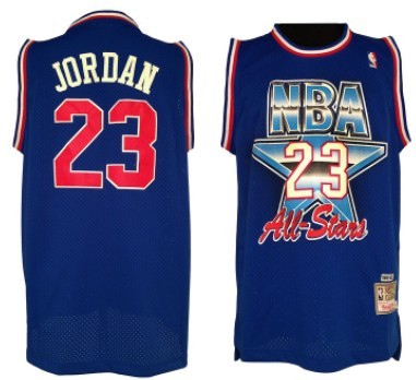 NBA 1992-1993 All-Star #23 Michael Jordan Blue Swingman Throwback Jerseys