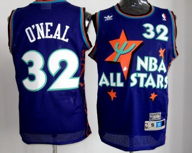 NBA 1995-1996 All-Star #32 Shaquille Oneal Purple Swingman Throwback Jerseys