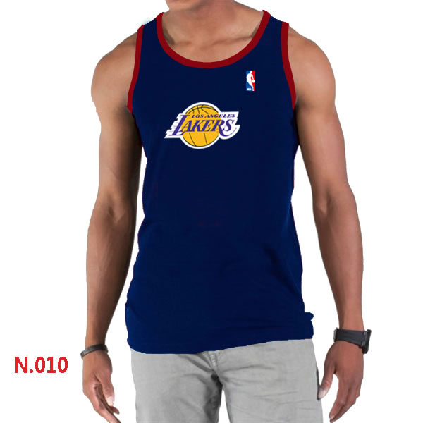 NBA Los Angeles Lakers Big x26 Tall Primary Logo men D.Blue Tank Top