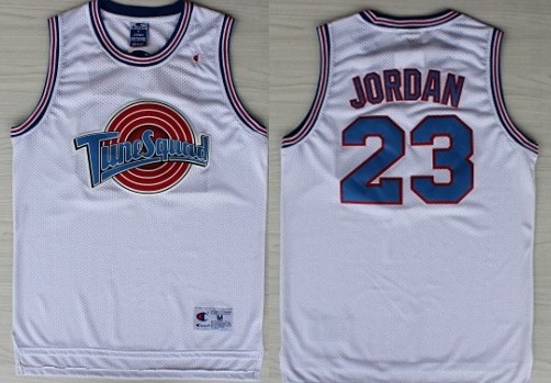 NBA Space Jam #23 Michael Jordan White Swingman Throwback Jerseys