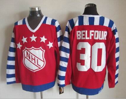 NHL 1992 All Star #30 Belfour CCM Throwback Red Jerseys
