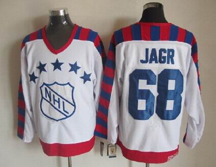 NHL 1992 All Star #68 Jaromir Jagr CCM Throwback White Jerseys