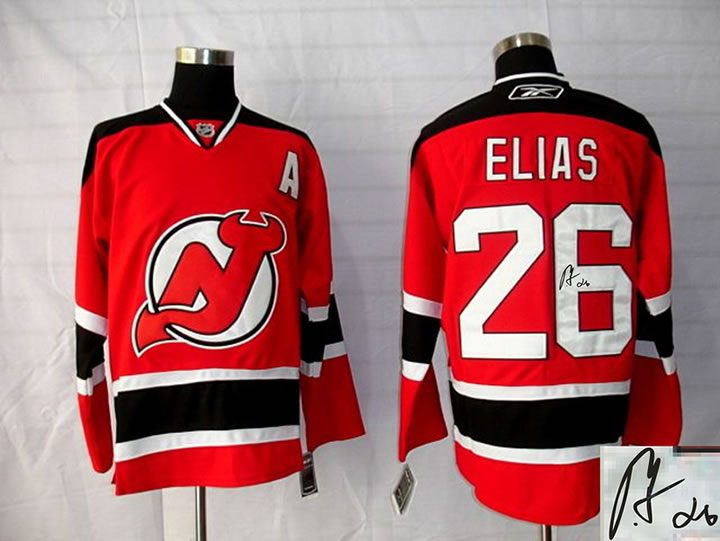 New Jersey Devils #26 Patrik Elias Red Signature Edition Jerseys