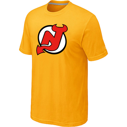 New Jerseys Devils Big & Tall Logo Yellow T-Shirt