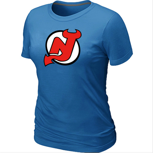 New Jerseys Devils Big & Tall Women's Logo L.blue T-Shirt