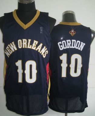 New Orleans Pelicans #10 Eric Gordon Navy Blue Jerseys