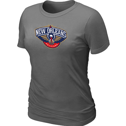 New Orleans Pelicans Big & Tall Primary Logo D.Grey Women's T-Shirt