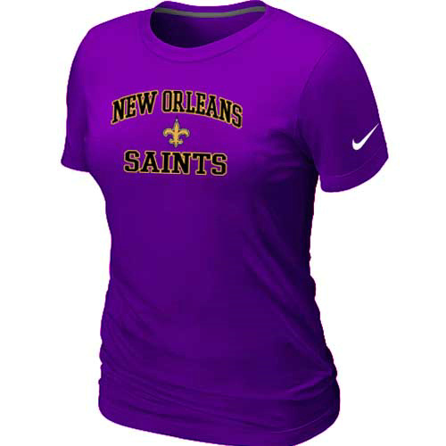 New Orleans Saints Women's Heart & Soul Purple T-Shirt