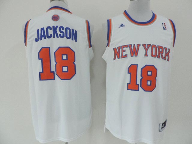 New York Knicks #18 Phil Jackson White Swingman Throwback Jerseys