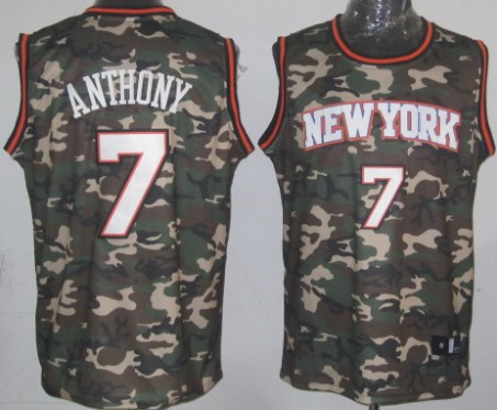 New York Knicks #7 Carmelo Anthony Camo Fashion Jerseys