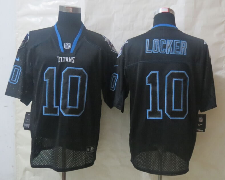 Nike Tennessee Titans #10 Locker Lights Out Black Elite Jerseys