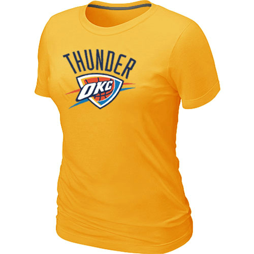 Oklahoma City Thunder Big & Tall Primary Logo Yellow Women's T-Shirt