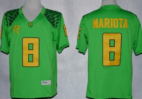 Oregon Ducks #8 Marcus Mariota 2013 Light Green Limited Jerseys
