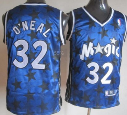 Orlando Magic #32 Shaquille Oneal All-Star Blue Authentic Jerseys