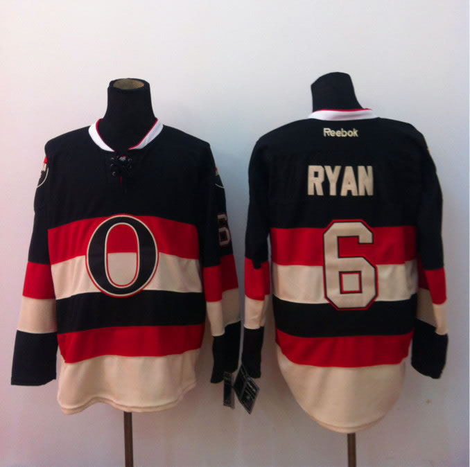 Ottawa Senators #6 Bobby Ryan Black Jerseys