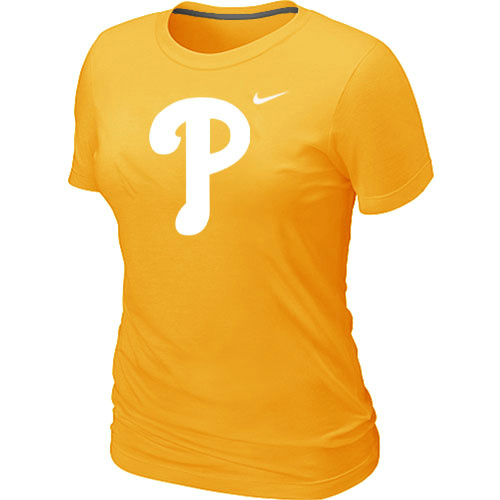 Philadelphia Phillies Heathered Yellow Women's Nike Blended T-Shirt