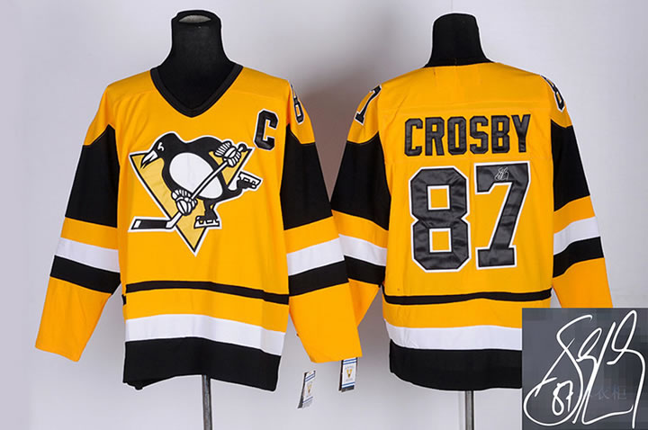 Pittsburgh Penguins #87 S.Crosby Yellow Signature Edition Jerseys