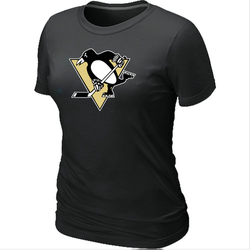 Pittsburgh Penguins Big & Tall Women's Logo Black T-Shirt