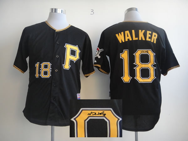 Pittsburgh Pirates #18 Neil Walker Black Signature Edition Jerseys